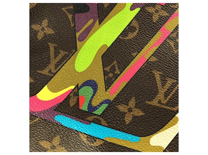 Borsa Louis Vuitton Monogram Neverfull MM Marrone - vista 4