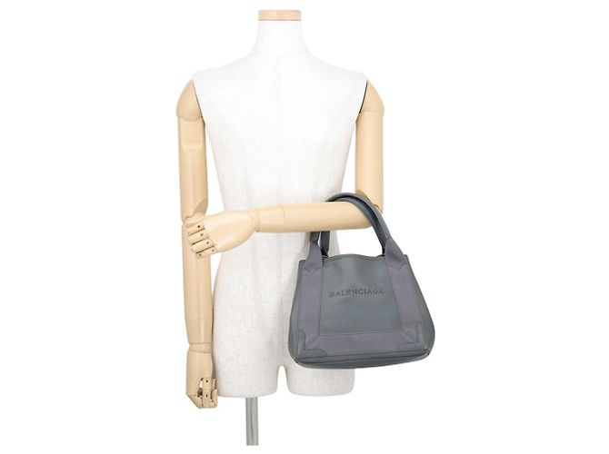 Borsa Balenciaga Navy Cabas XS in grigio Marrone - vista 4