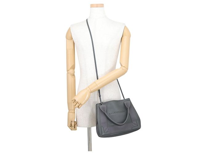 Borsa Balenciaga Navy Cabas XS in grigio Marrone - vista 5