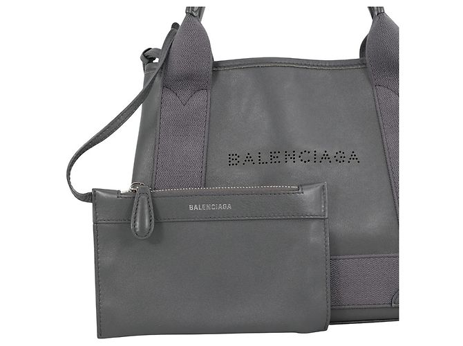 Borsa Balenciaga Navy Cabas XS in grigio Marrone - vista 7