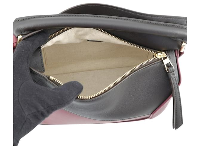 Borsa Loewe Puzzle Small Bordò Cioccolato - vista 6