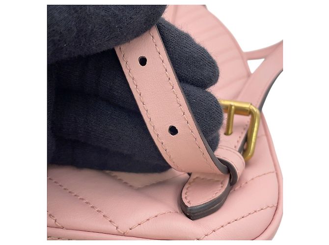 Gucci GG Marmont Leder-Rucksack Pink - Ansicht 11
