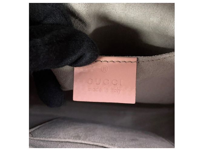 Gucci GG Marmont Leder-Rucksack Pink - Ansicht 16