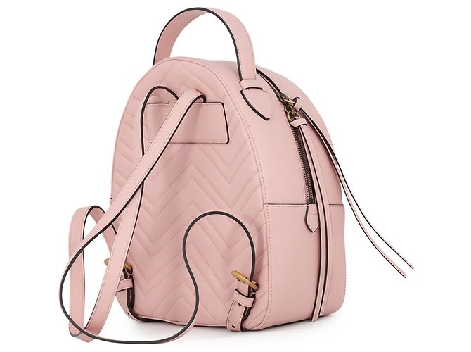 Gucci GG Marmont Leder-Rucksack Pink - Ansicht 2
