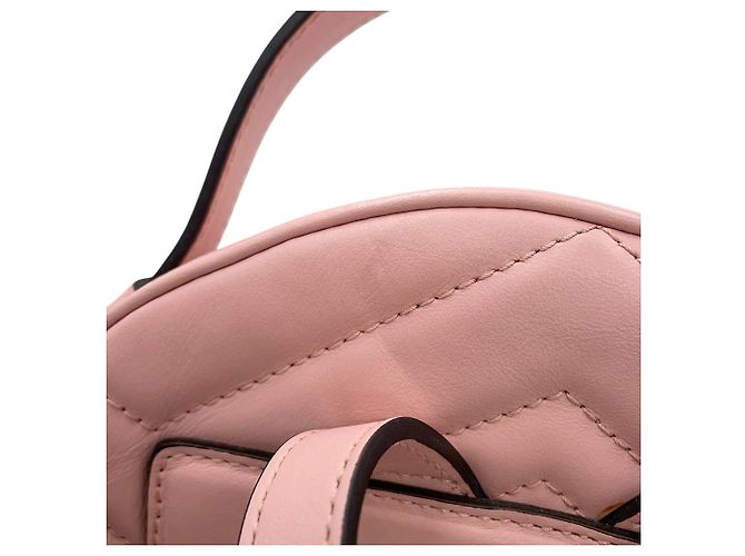Gucci GG Marmont Leder-Rucksack Pink - Ansicht 8
