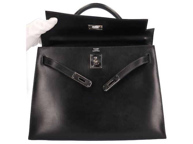 Hermès Borsa a tracolla Hermes Kelly 32 Nero - vista 11