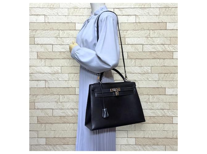 Hermès Borsa a tracolla Hermes Kelly 32 Nero - vista 2