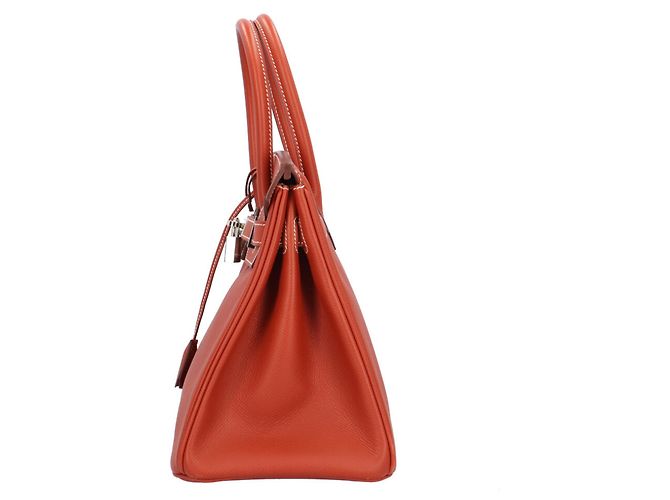 Hermès Hermes Birkin 30 Handtasche Weiß Rot Orange - Ansicht 5