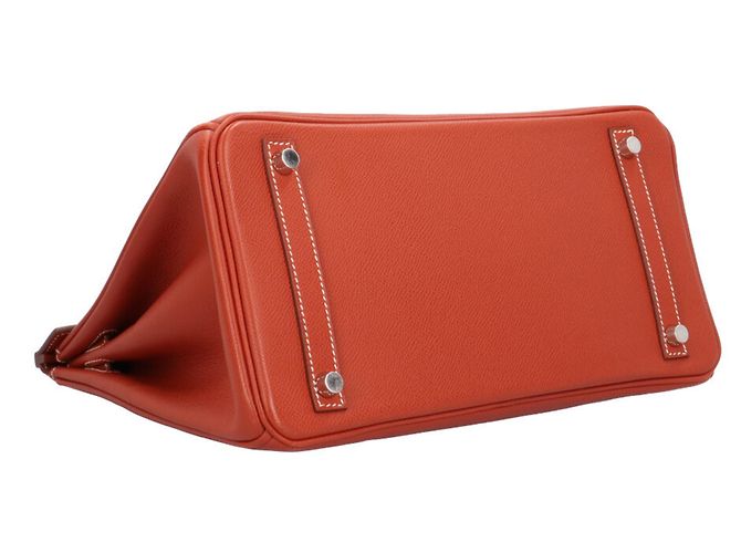 Hermès Hermes Birkin 30 Handtasche Weiß Rot Orange - Ansicht 6