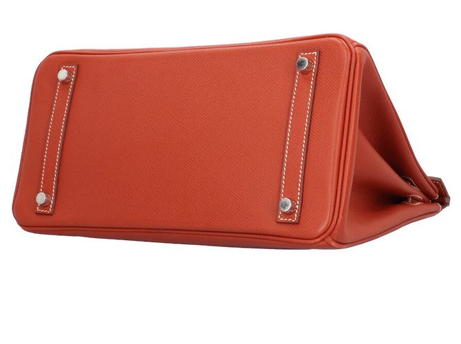 Hermès Hermes Birkin 30 Handtasche Weiß Rot Orange - Ansicht 7