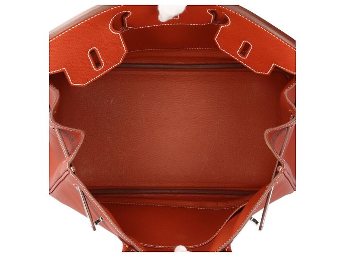 Hermès Hermes Birkin 30 Handtasche Weiß Rot Orange - Ansicht 8