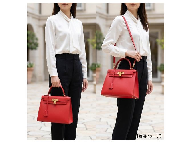 Hermès Borsa a tracolla Hermes Kelly 28 Rosso - vista 15