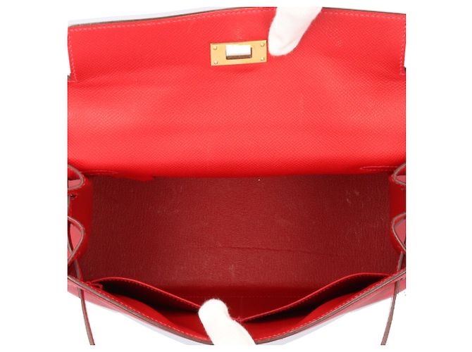 Hermès Borsa a tracolla Hermes Kelly 28 Rosso - vista 8
