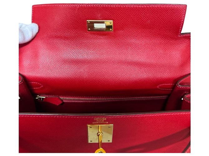 Hermès Borsa a tracolla Hermes Kelly 28 Rosso - vista 9