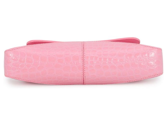Borsa a tracolla Balenciaga XX Small Flap in pelle goffrata rosa - vista 3