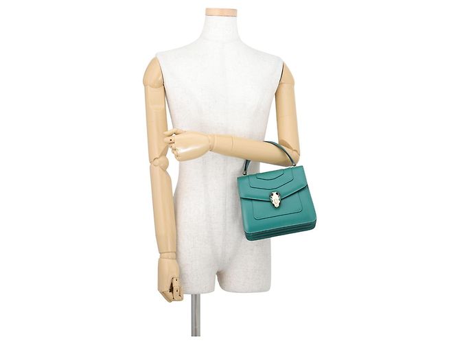 Bulgari Borsa Bvlgari Serpenti Forever in Emerald Green - vista 4
