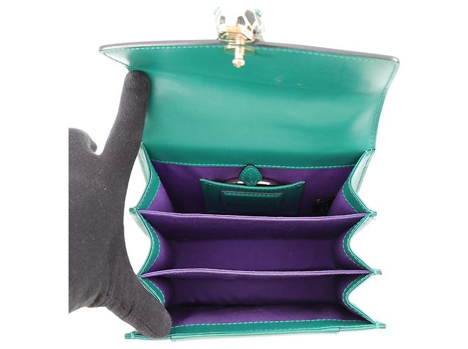 Bulgari Borsa Bvlgari Serpenti Forever in Emerald Green - vista 6