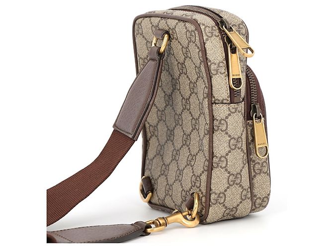 Borsa a tracolla Gucci Ophidia GG Supreme Rosso Beige Verde - vista 3