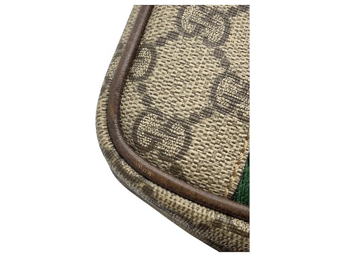 Borsa a tracolla Gucci Ophidia GG Supreme Rosso Beige Verde - vista 7