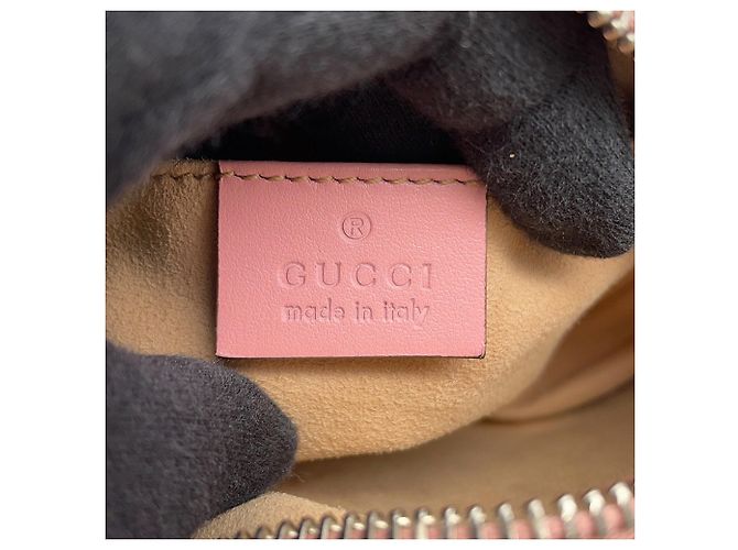 Borsa a tracolla mini con catena Gucci GG Marmont Rosa - vista 15