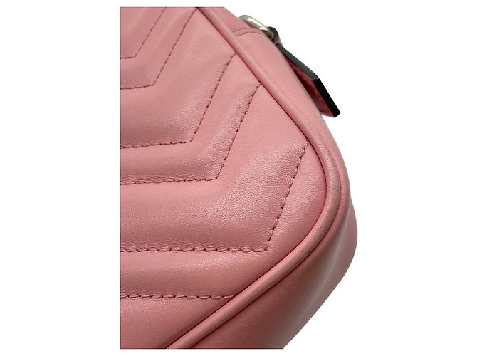 Borsa a tracolla mini con catena Gucci GG Marmont Rosa - vista 6