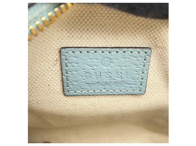 Borsa a tracolla Gucci Ophidia Super Mini Blu chiaro - vista 15