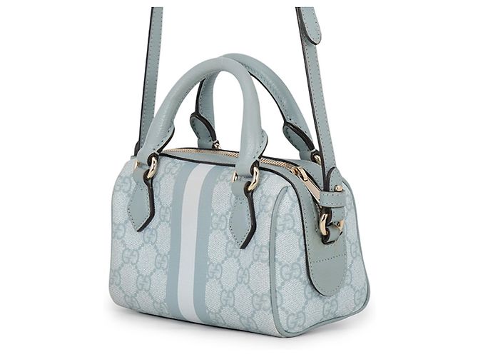 Borsa a tracolla Gucci Ophidia Super Mini Blu chiaro - vista 2