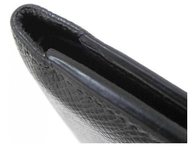 Louis Vuitton Taiga Portefeuille Multiple Billfold Nero - vista 4