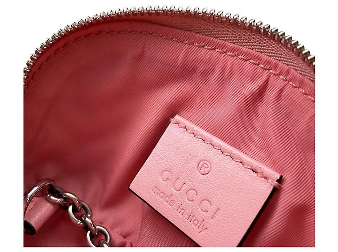 Pouch Gucci GG Marmont in pelle rosa - vista 10