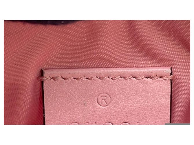 Pouch Gucci GG Marmont in pelle rosa - vista 13