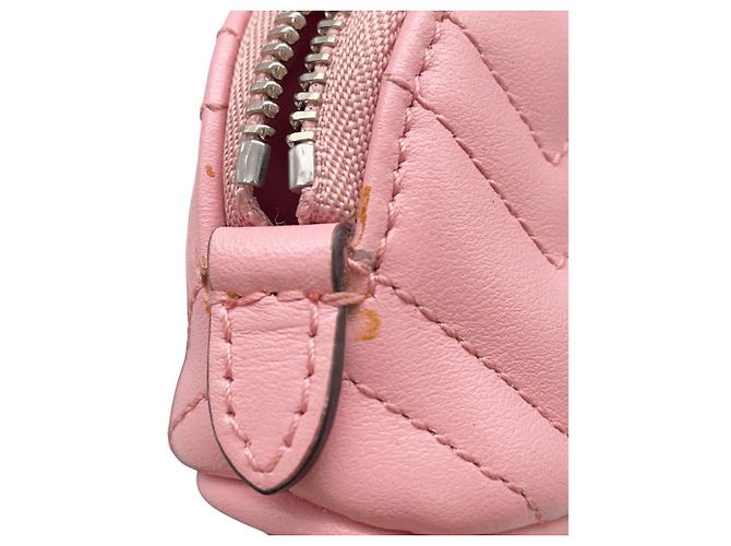 Pouch Gucci GG Marmont in pelle rosa - vista 6