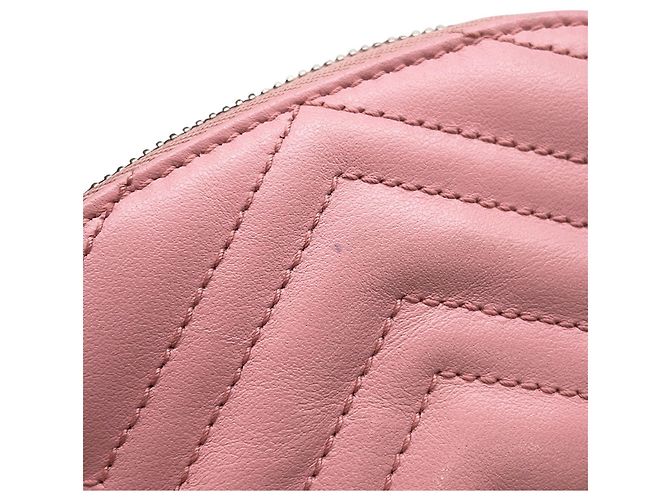 Pouch Gucci GG Marmont in pelle rosa - vista 7