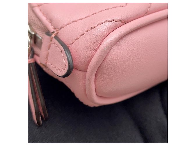Pouch Gucci GG Marmont in pelle rosa - vista 8