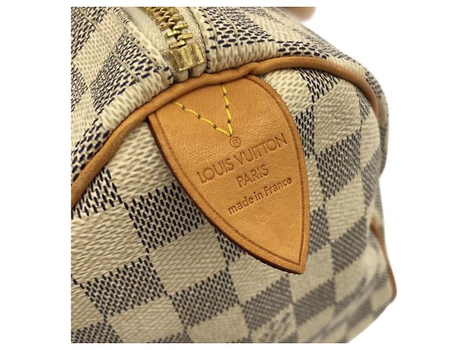 Borsa Louis Vuitton Damier Azur Speedy Boston Blu - vista 5