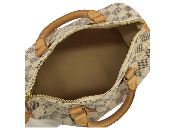 Borsa Louis Vuitton Damier Azur Speedy Boston Blu - vista 9