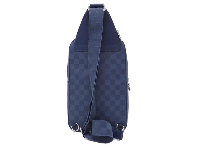 Borsa Sling Louis Vuitton Damier Squared Avenue Blu - vista 2