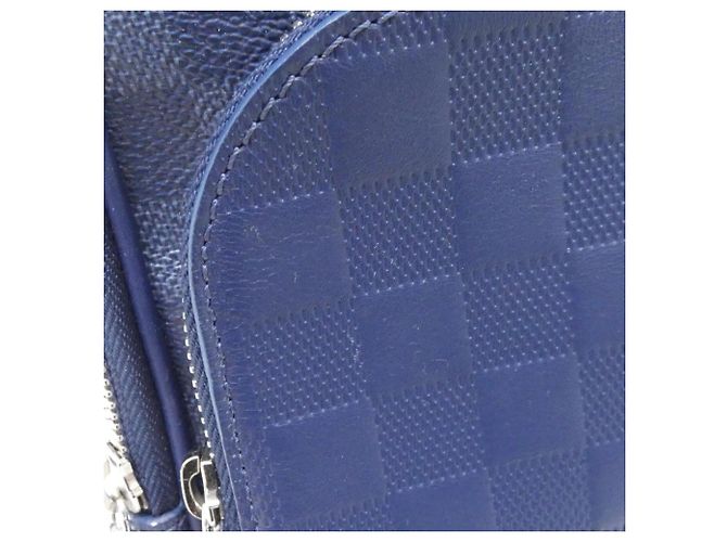 Borsa Sling Louis Vuitton Damier Squared Avenue Blu - vista 4