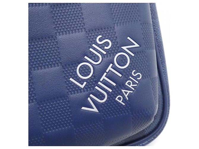 Borsa Sling Louis Vuitton Damier Squared Avenue Blu - vista 5