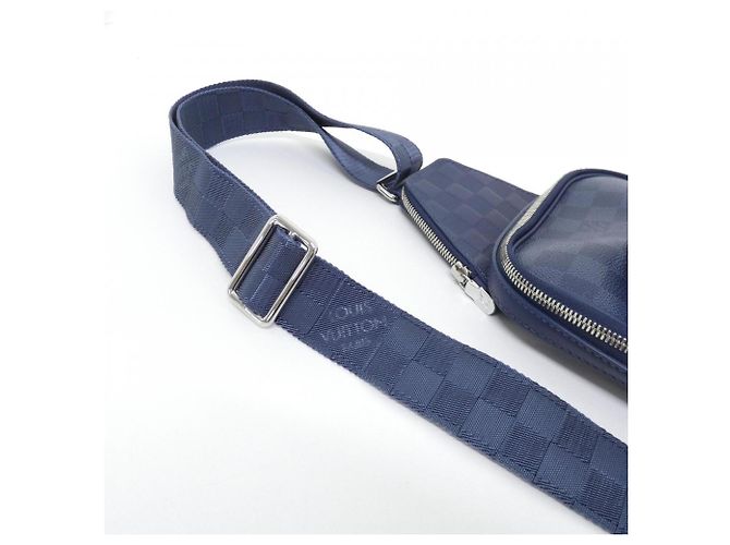Borsa Sling Louis Vuitton Damier Squared Avenue Blu - vista 6