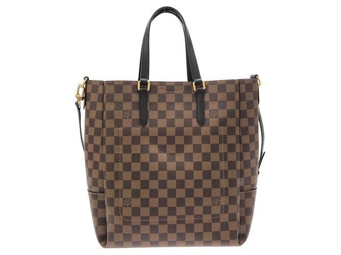 Borsa Louis Vuitton Damier Belmont MM Damier ebene - vista 2