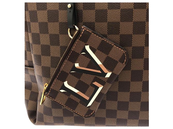 Borsa Louis Vuitton Damier Belmont MM Damier ebene - vista 4