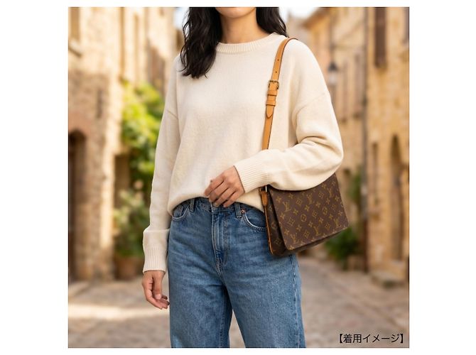 Borsa a tracolla Louis Vuitton Musette Tango Monogram Marrone Multicolore Monogramma - vista 13