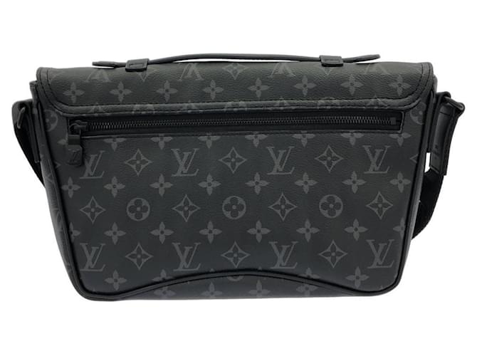 Borsa a tracolla Louis Vuitton Monogram Eclipse Montsouris Messenger Nero - vista 2