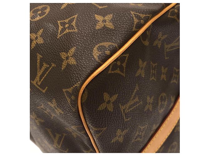 Borsa Boston Louis Vuitton Monogram Keepall Bandoulière 55cm Marrone - vista 2