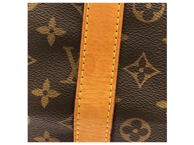 Borsa Boston Louis Vuitton Monogram Keepall Bandoulière 55cm Marrone - vista 4
