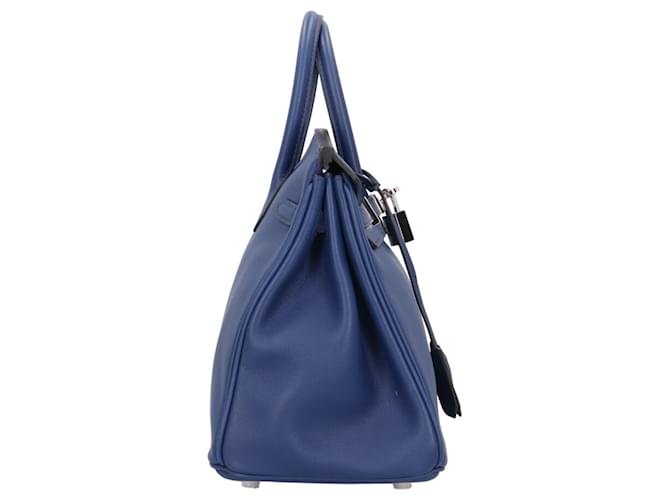 Hermès Borsa Hermes Birkin 25 Blu - vista 4