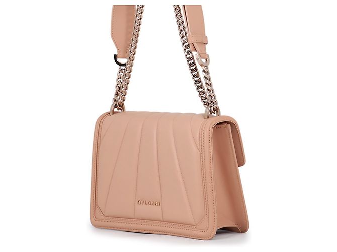 Bulgari Borsa a spalla con catena Bvlgari Serpenti Diamond Blast Beige - vista 2