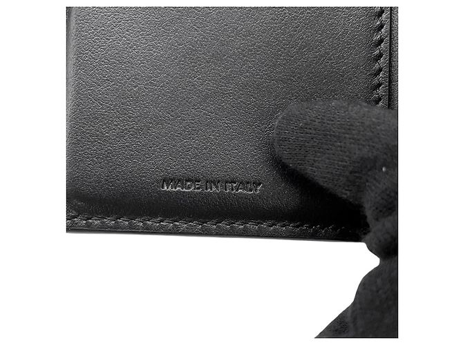 Céline Portafoglio Tri-fold Celine in pelle nera Nero - vista 17