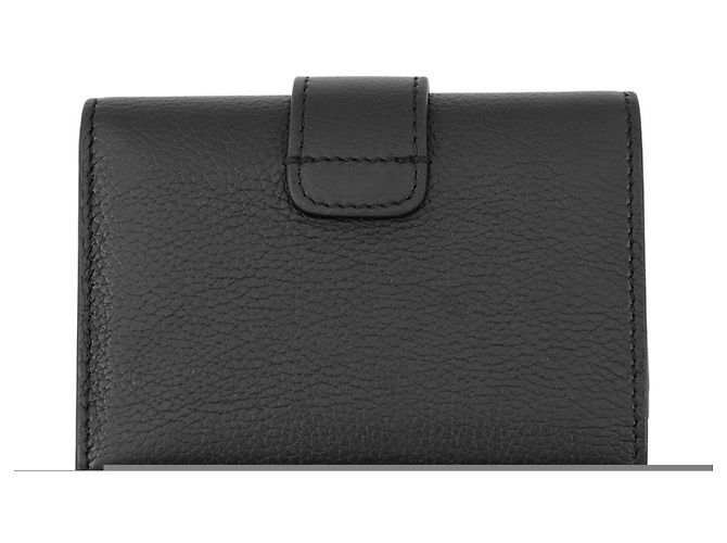 Céline Portafoglio Tri-fold Celine in pelle nera Nero - vista 3