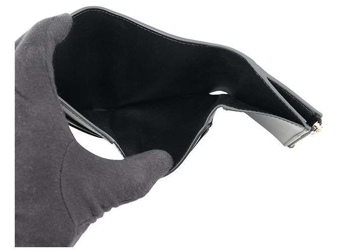 Céline Portafoglio Tri-fold Celine in pelle nera Nero - vista 5